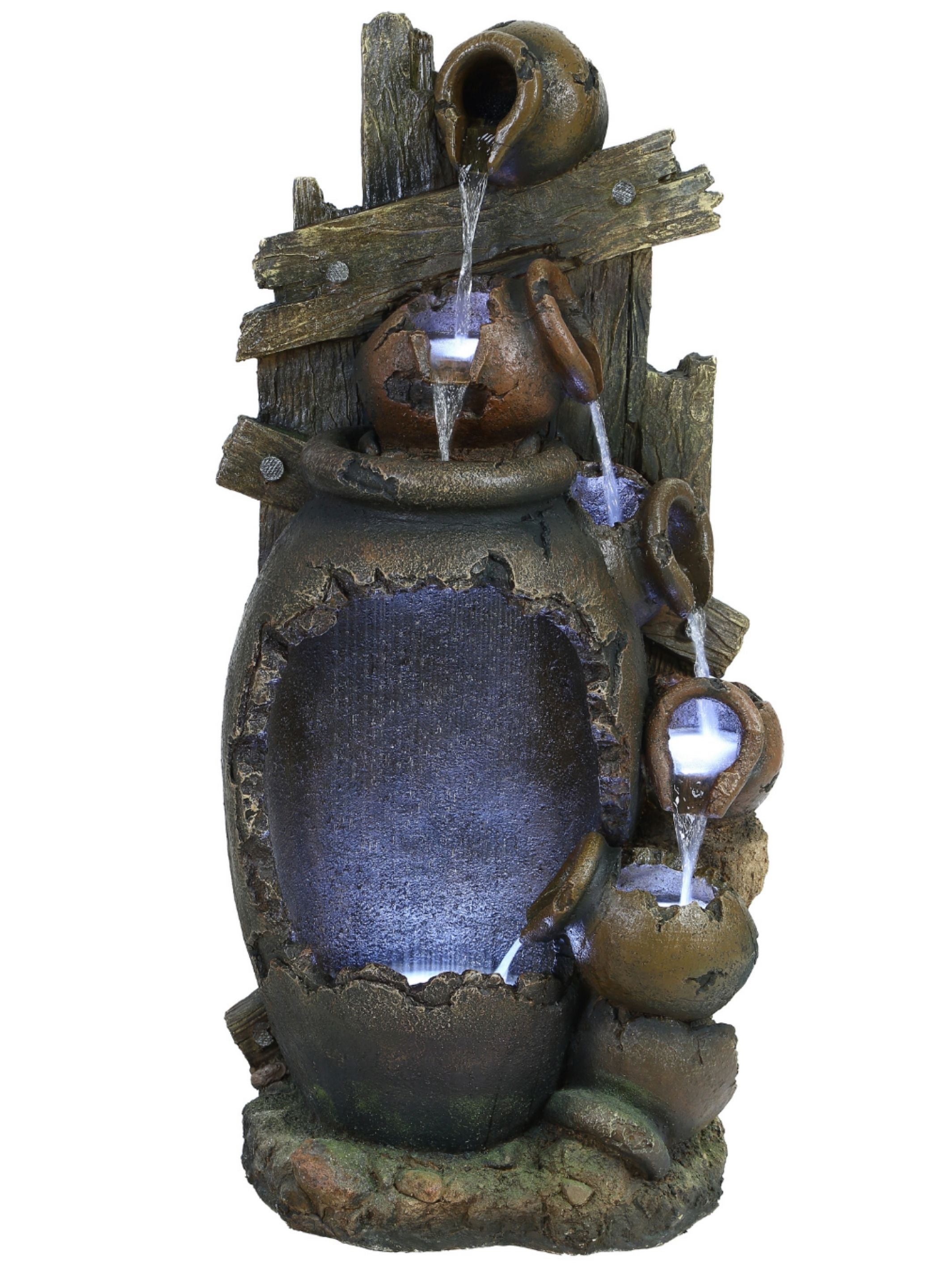 Logshine - Wooden Logs Rain Curtain LED Light Water Feature