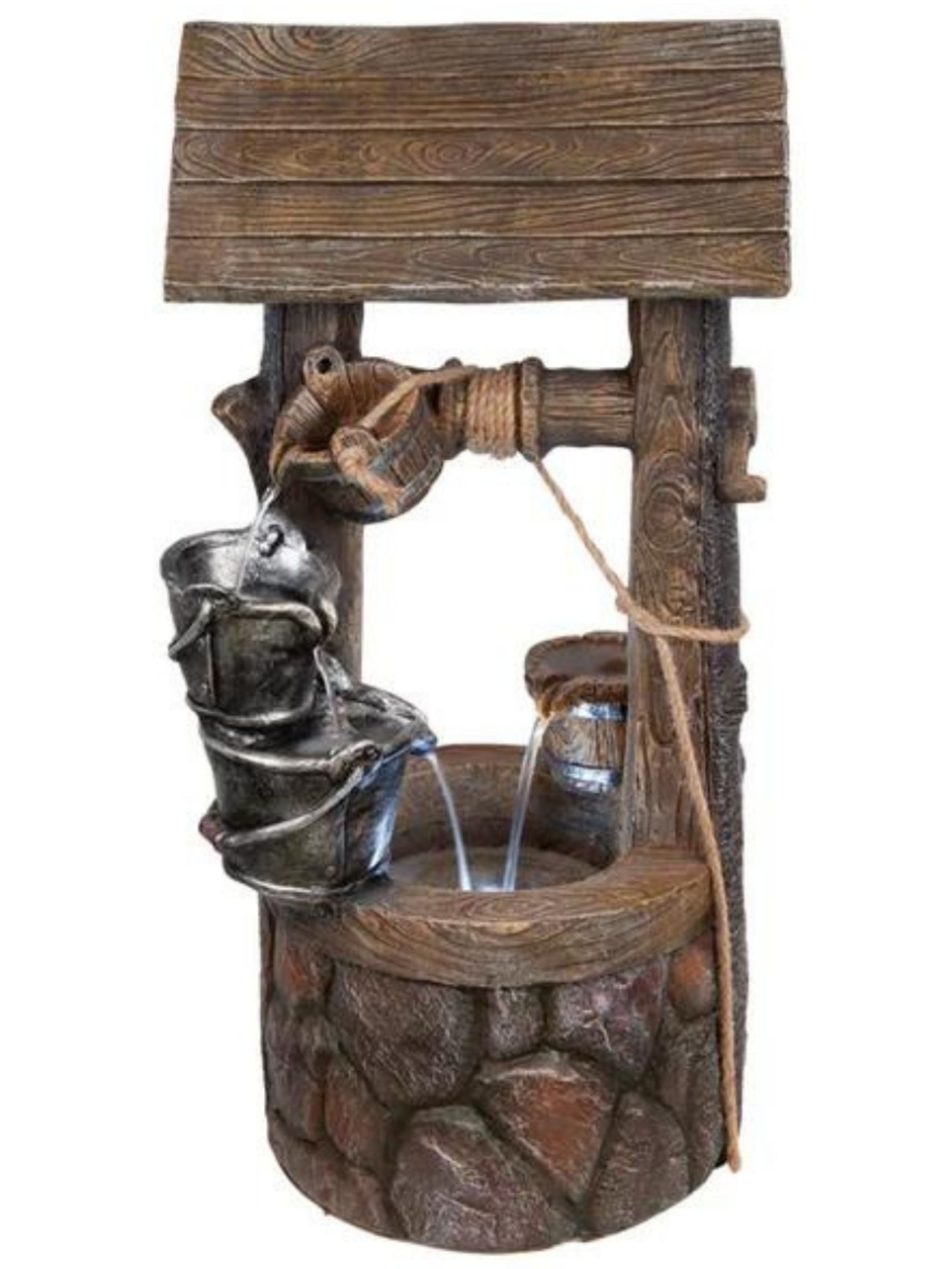 Wishing Well LED Light Water Feature 85cm