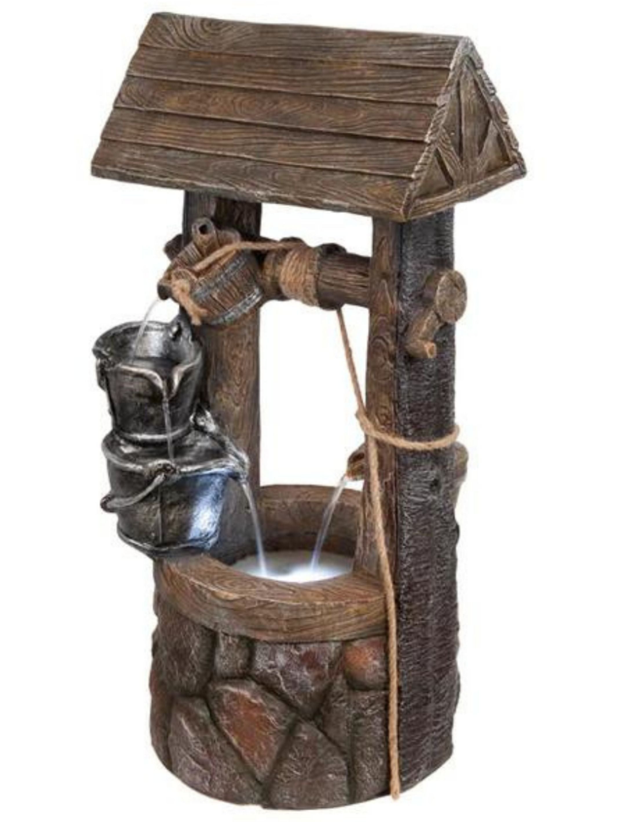 Wishing Well LED Light Water Feature 85cm
