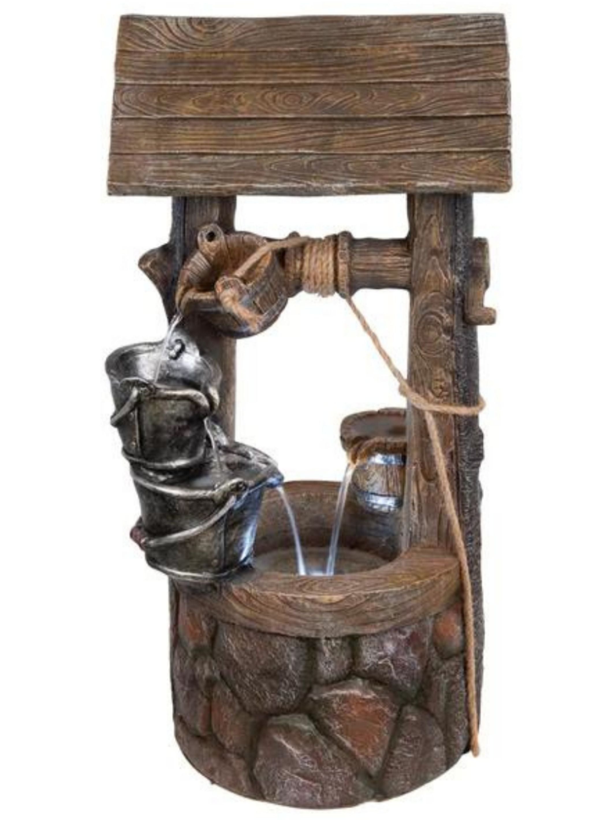 Wishing Well LED Light Water Feature 85cm