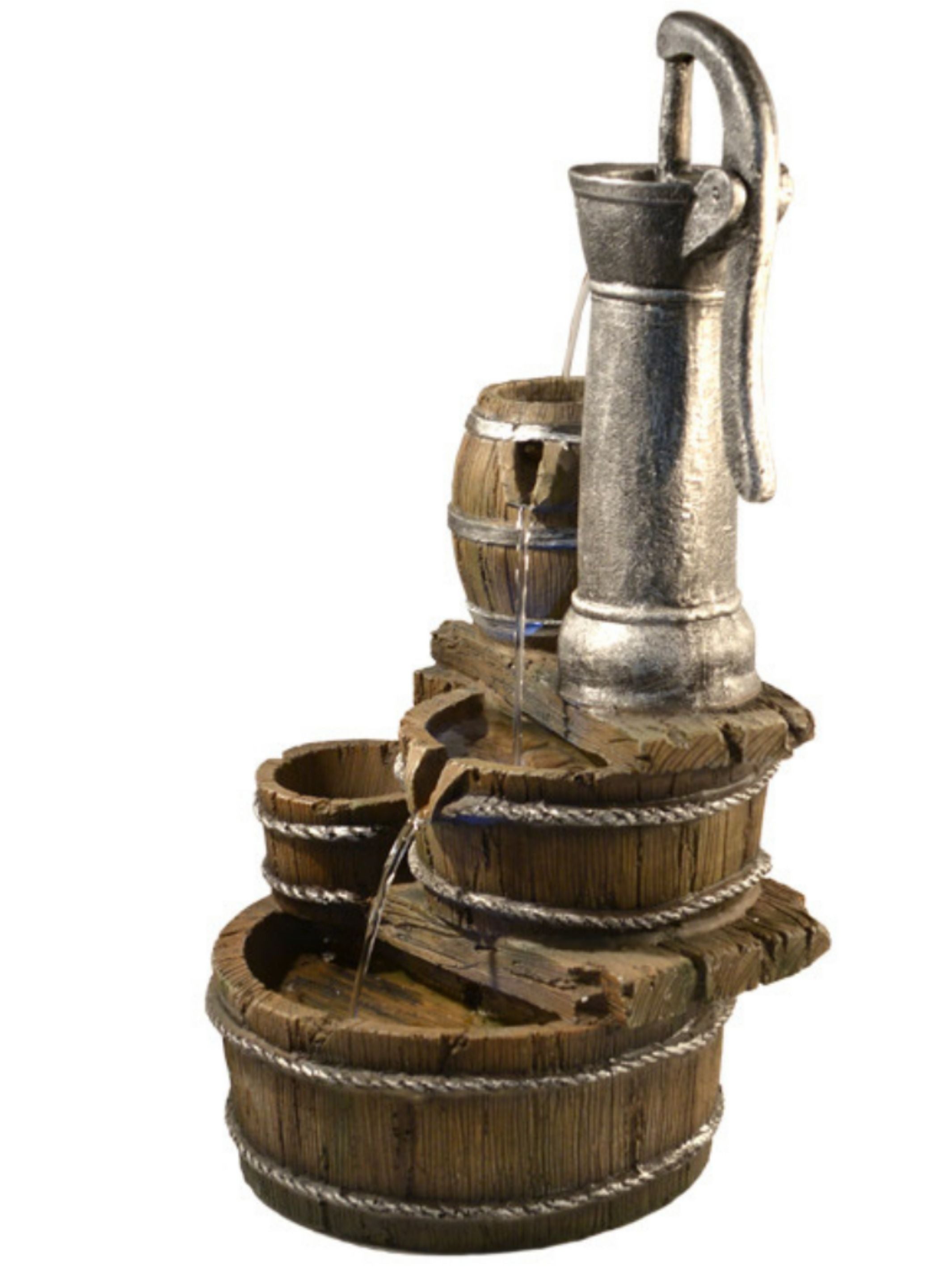 Riffle - Hand Pump Bowls Lighting Water Feature 59cm