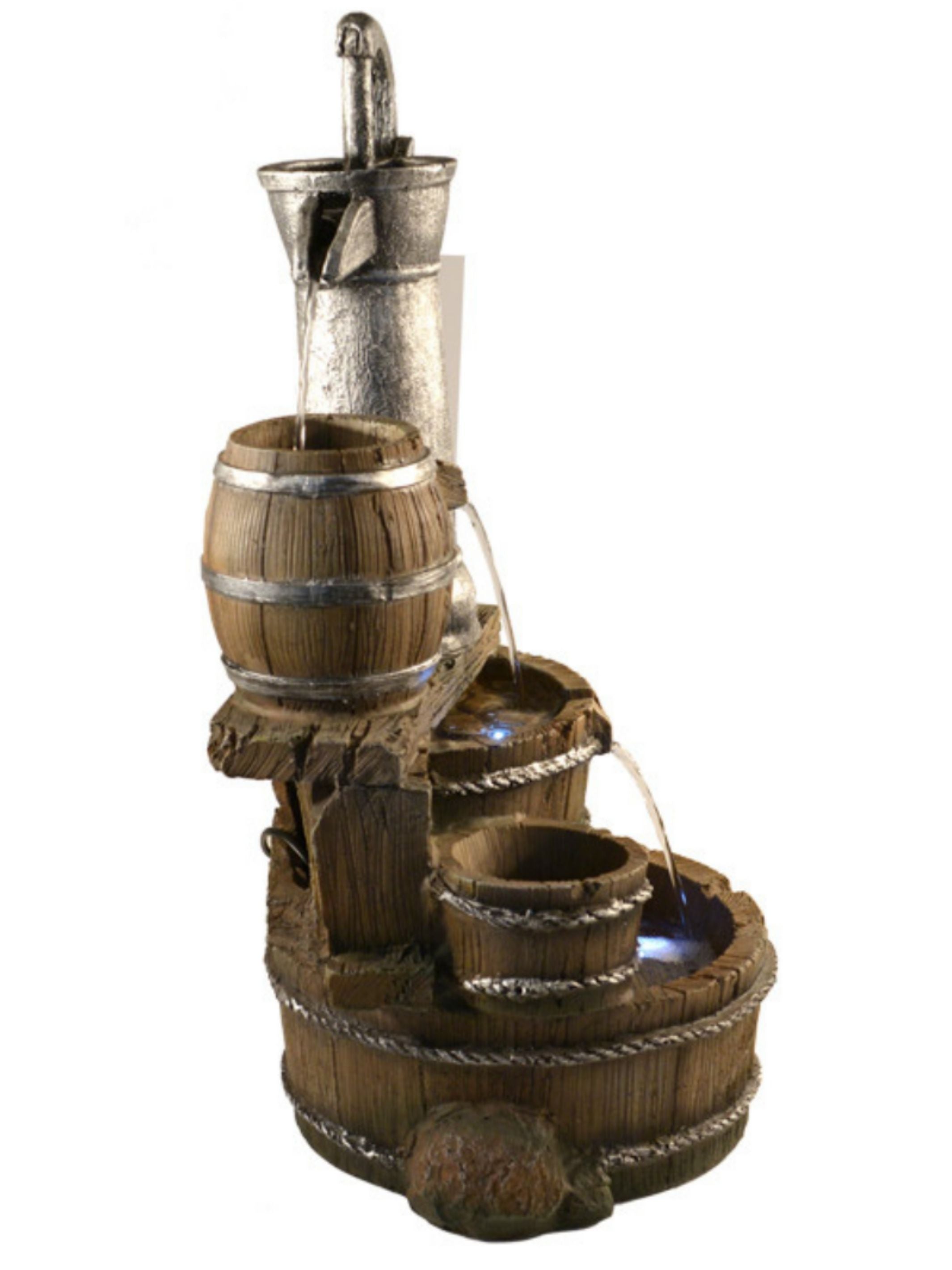 Riffle - Hand Pump Bowls Lighting Water Feature 59cm
