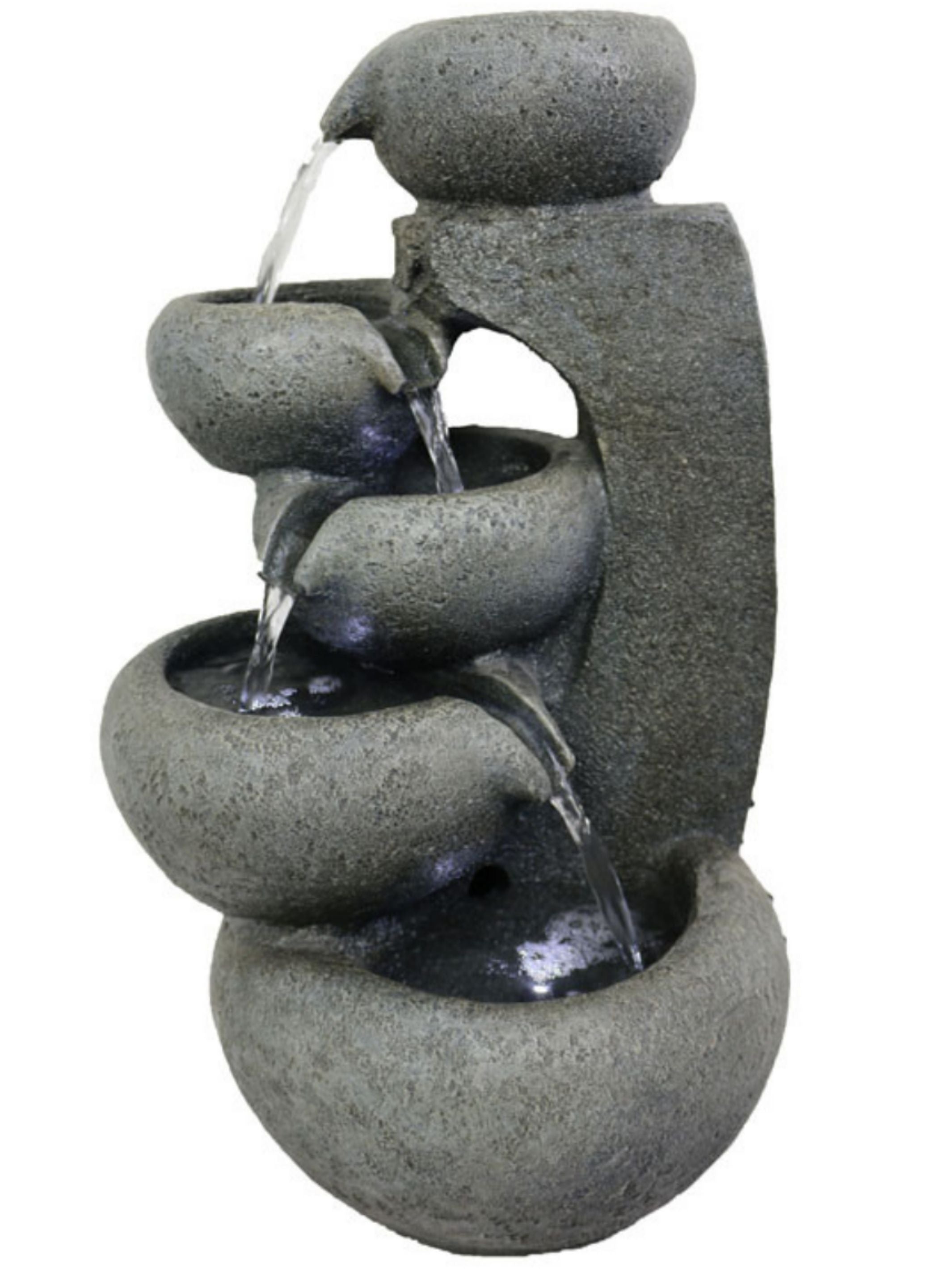 Slosh - Modern 5 Tiered Bowls LED Light Water Feature