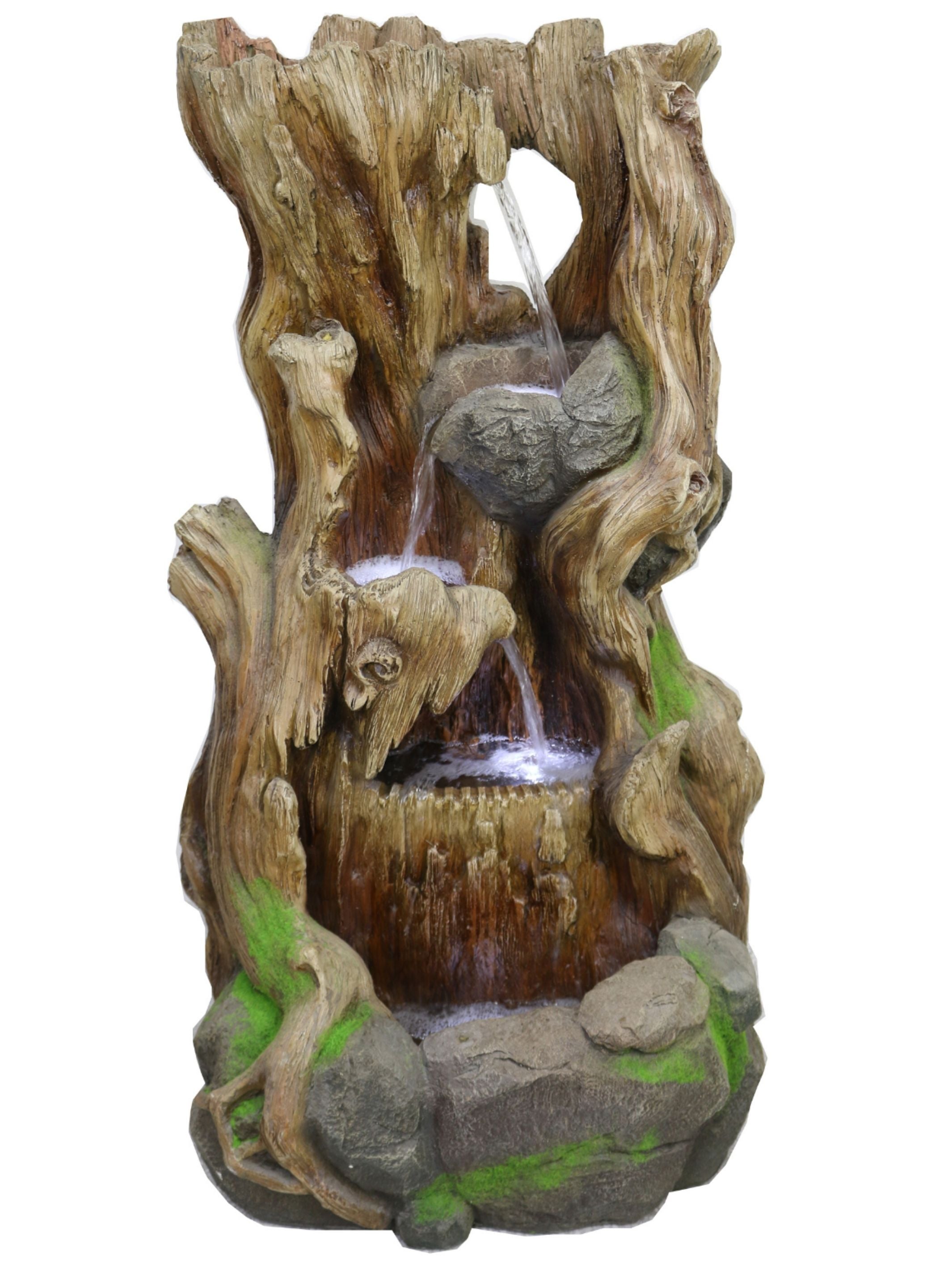 Timberflow - Wooden Logs & Rocks LED Light Water Feature