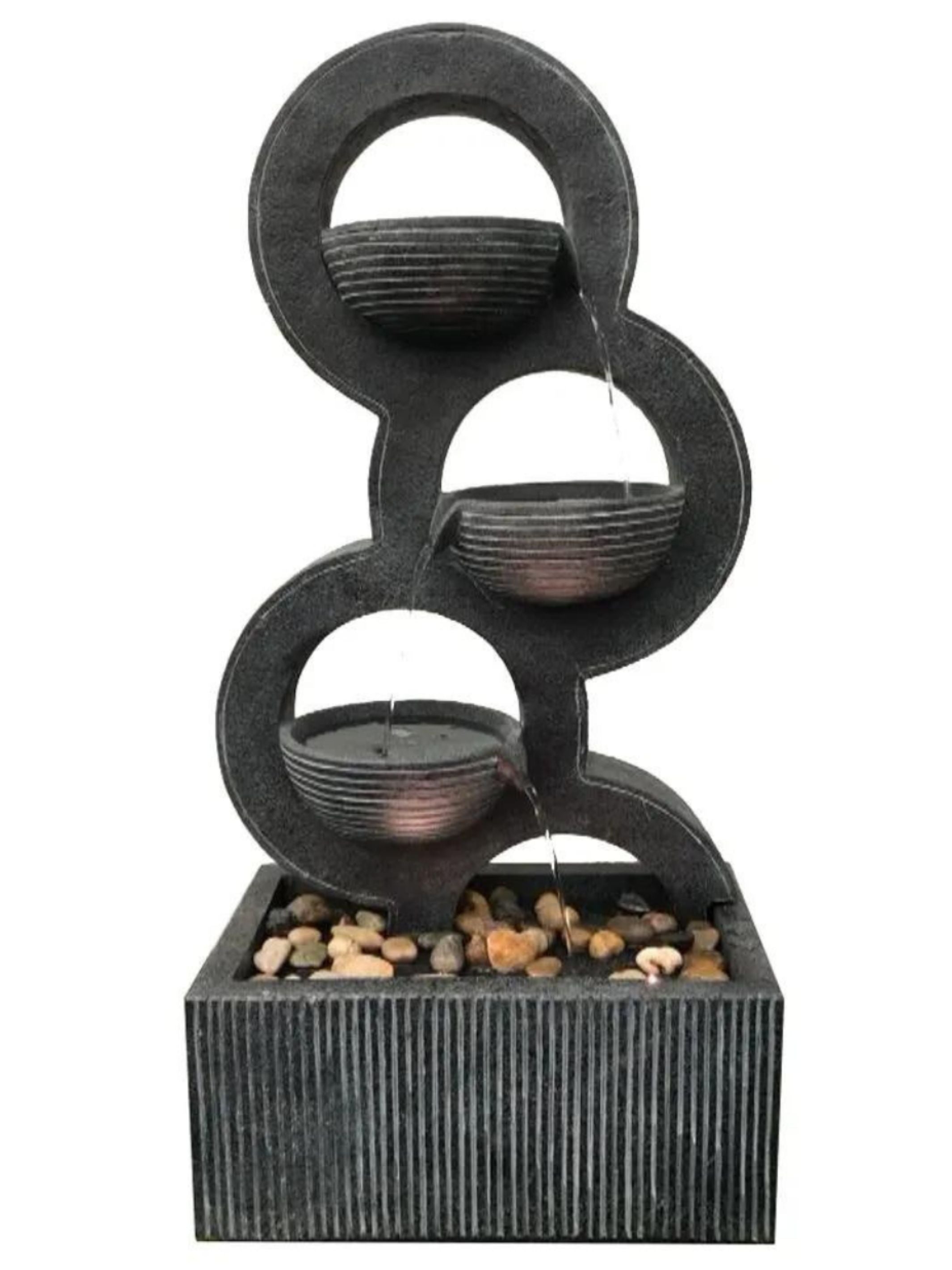 Surf - 3 Bowl Cascading LED Light Water Feature