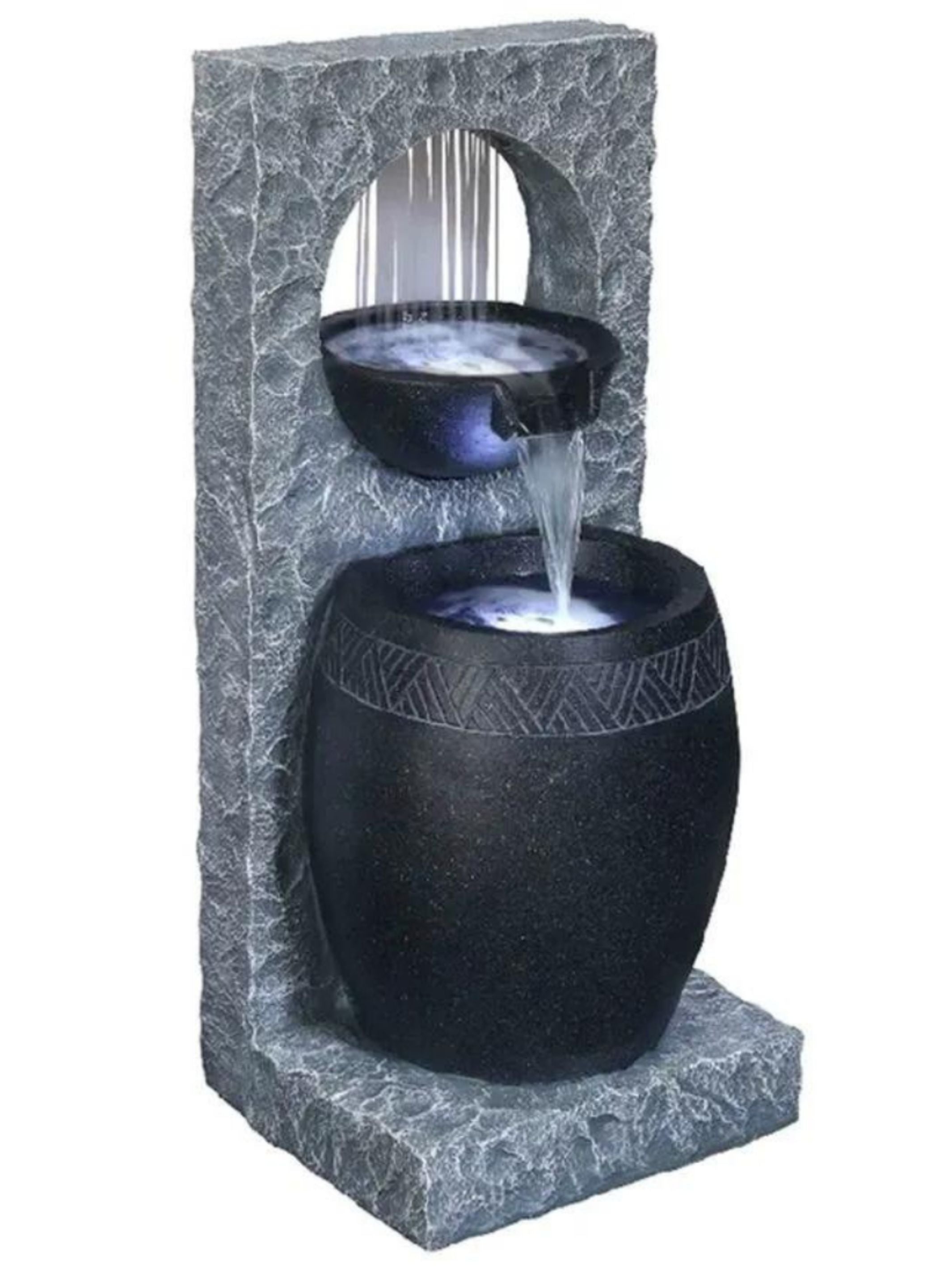 TideFlow - Rain Curtain Wall Bowls LED Light Water Feature