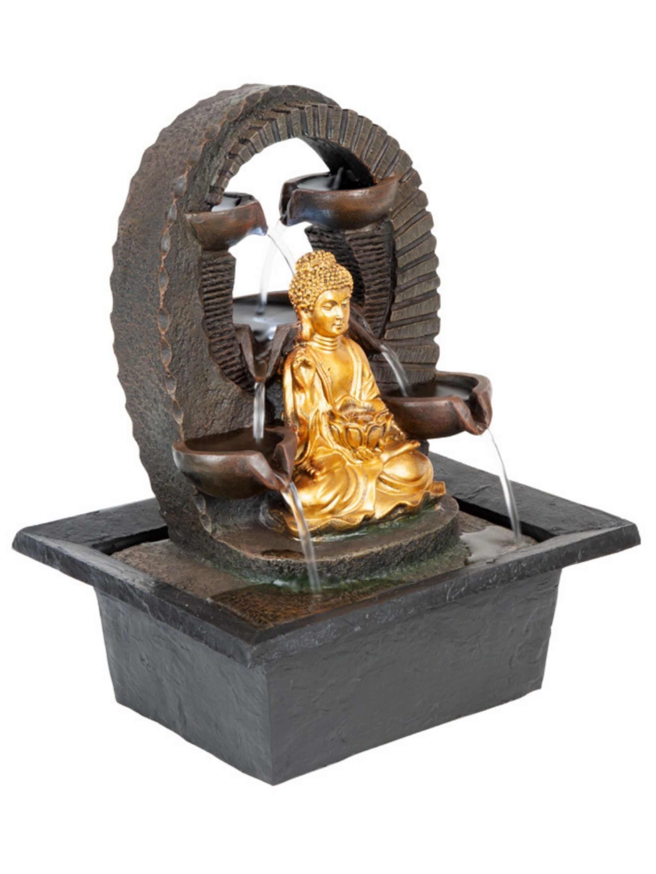 Upaya - Buddha LED Light Tabletop Water Feature 39cm