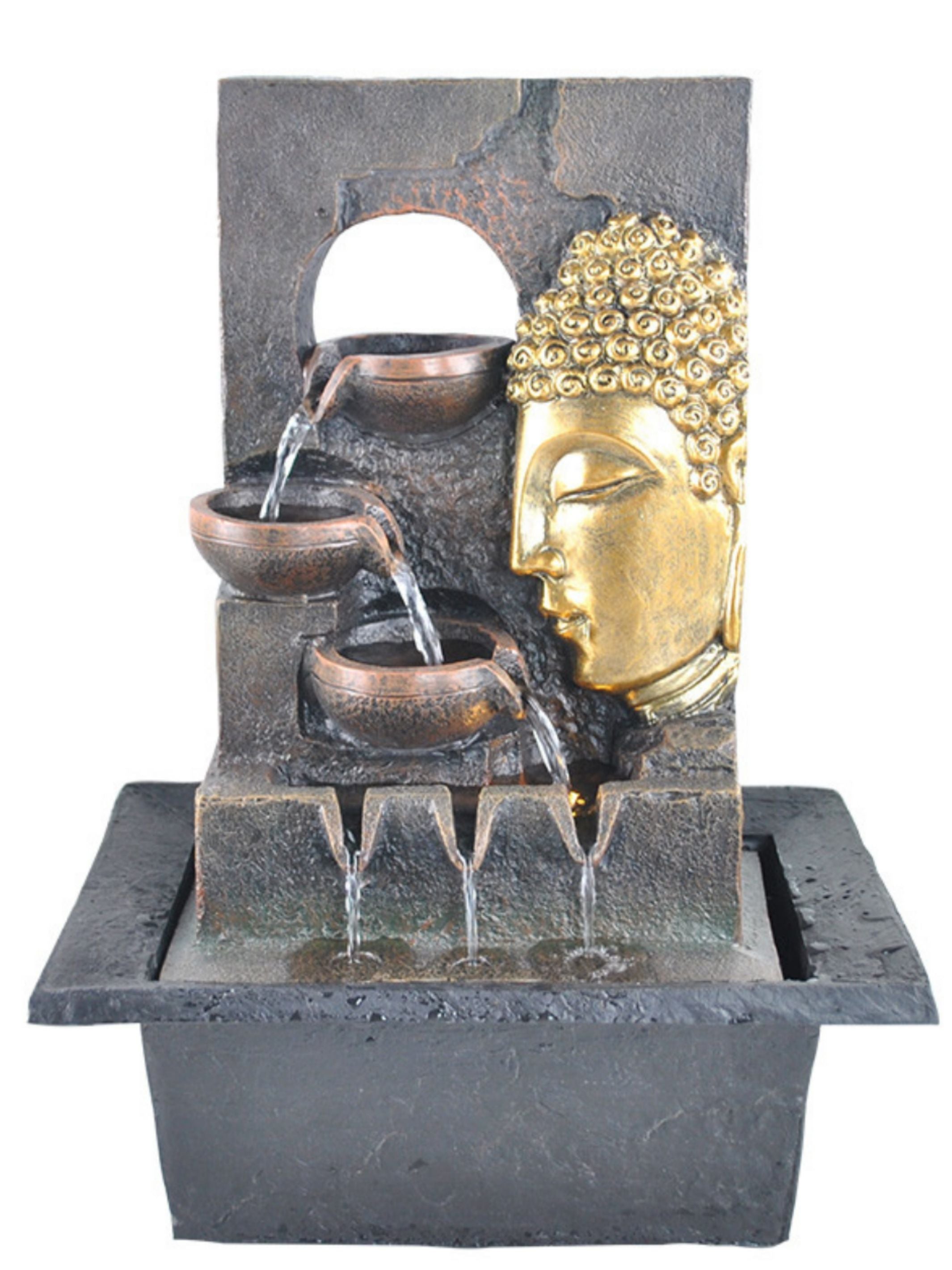 Vinaya- Buddha Bowls Lighting Water Feature Fountain 40cm