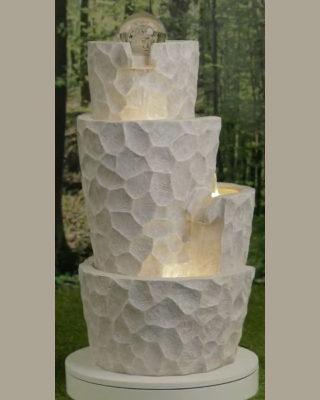 Deep Calm - Modern Cascading Waterfall Water Feature
