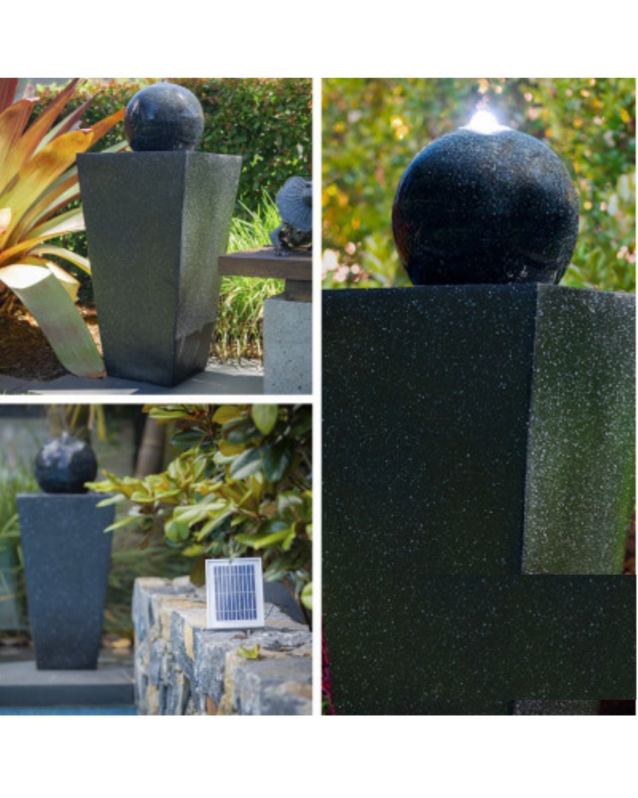 Eclat - Solar Sphere Ball Lighting Water Feature Fountain
