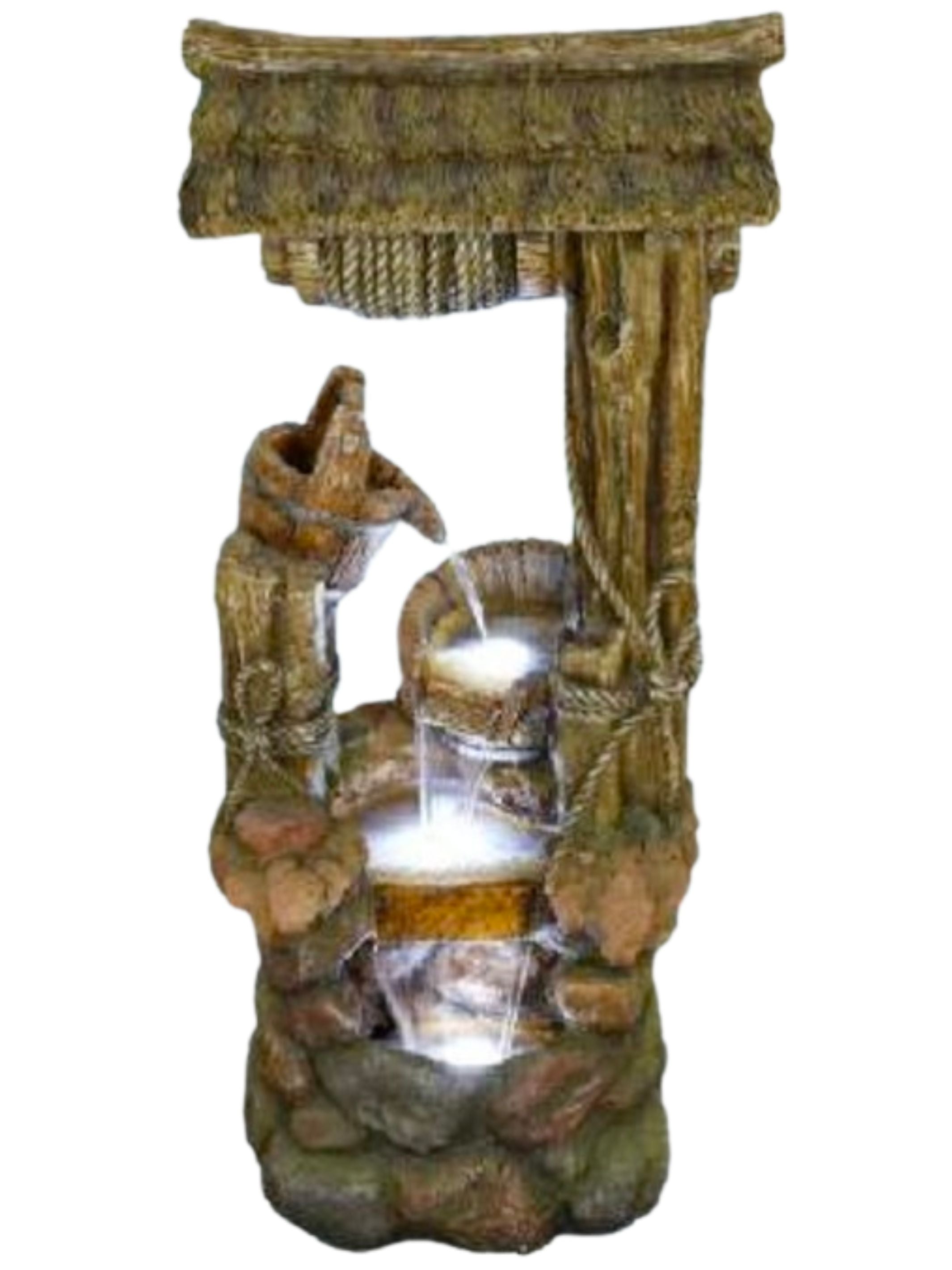 Wishing Well LED Light Water Feature 105cm