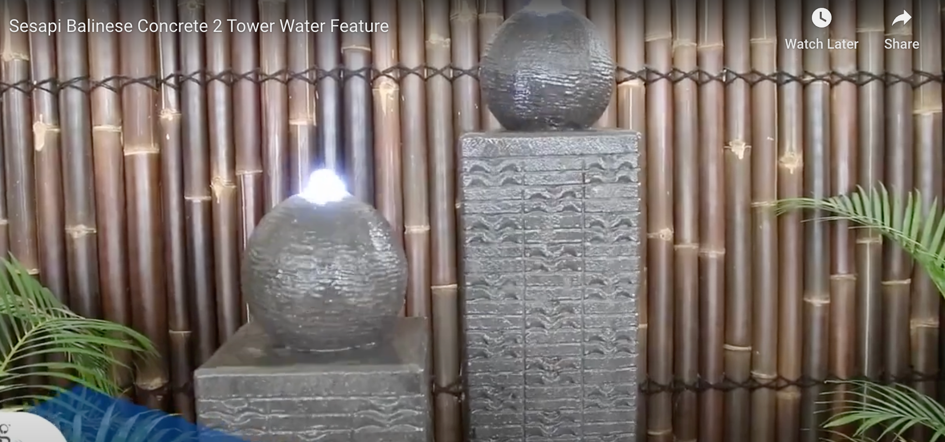 Load video: Sesapi Balinese Concrete 2 Tower Water Feature
