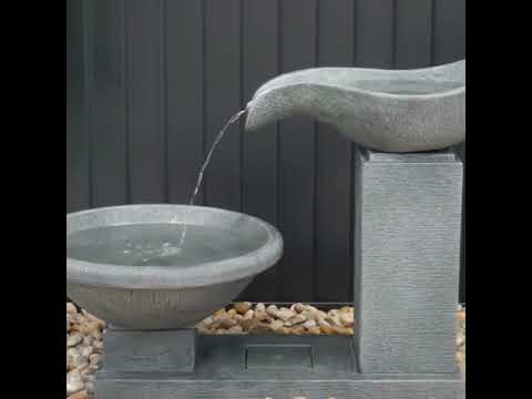 Load video: Glimmer - Cascading Garden Water Feature Fountain 125cm