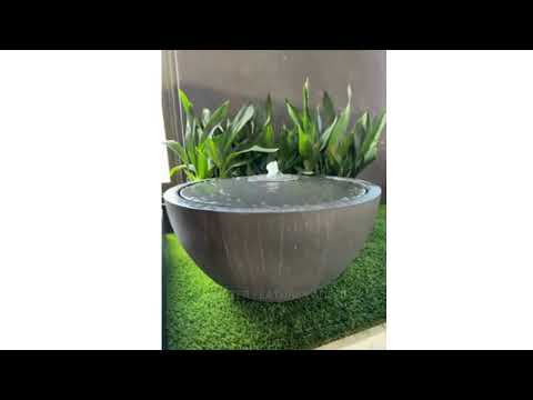 Load video: Gorge - Bubbler Bowl Modern Water Feature