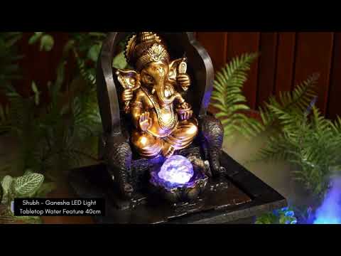 Shubh - Ganesha LED Light Tabletop Water Feature 40cm