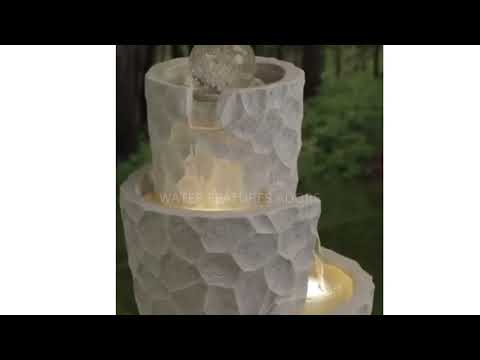 Deep Calm - Modern Cascading Waterfall LED Light Water Feature