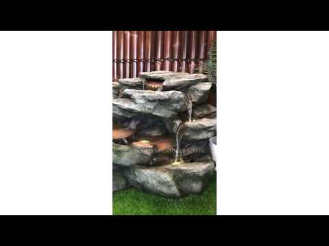 Load video: Glade - Rock LED Light Cascading Water Feature