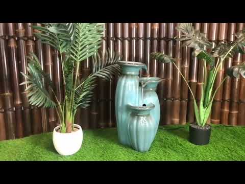 Spritz - Ceramic LED Lighting 3 Tier Water Feature