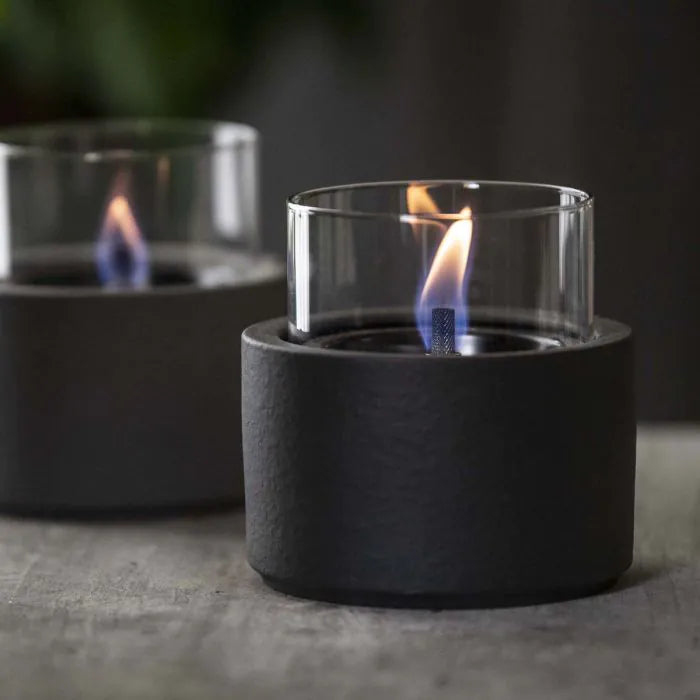 Tenderflame Lilly Lotus 12 Black MgO Ceramic Tabletop Fireplace