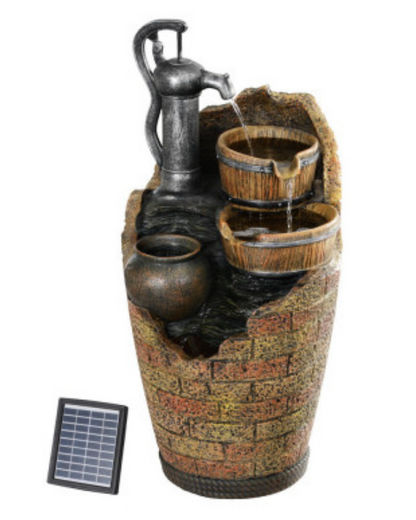 Levee - Solar Hand Pump Pots Water Feature