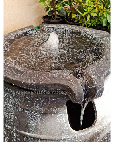 Loch - Cascading Bowl Water Feature Fountain 90cm Closeup View