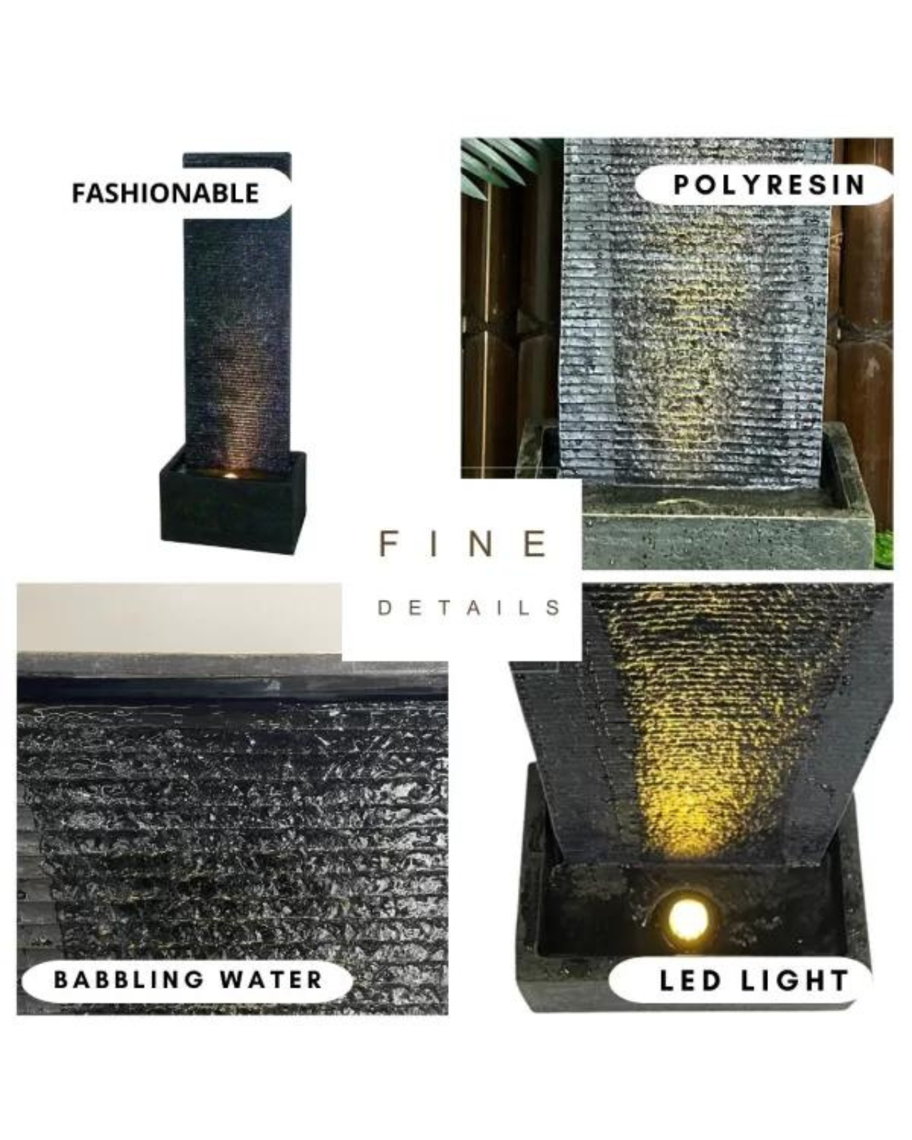 Luminous - Modern Wall Water Feature