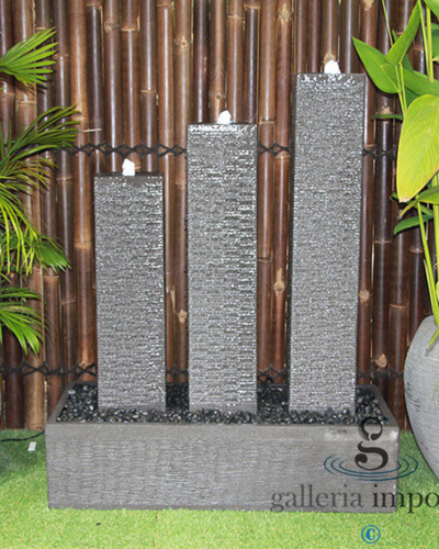 Tarn - Balinese Concrete 3 Tower Water Feature 125cm