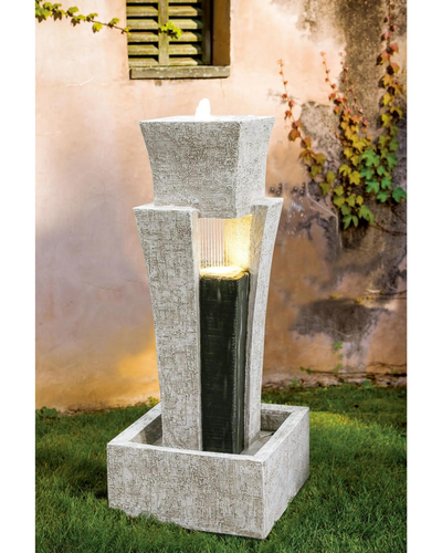 Solace - Modern LED Waterfall Wall Water Feature Fountain