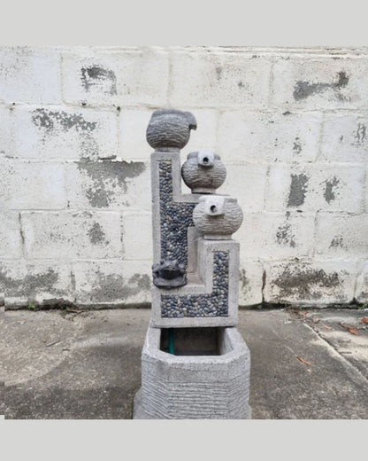 Rustic Terra - Balinese 3-Tier Bowls Water Feature