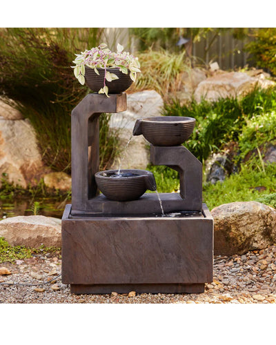 Tierflow - 3 Tiers Bowls Modern Water Feature