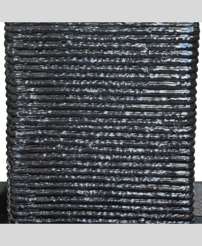 Noirra - Modern Black Layered Square LED Water Feature
