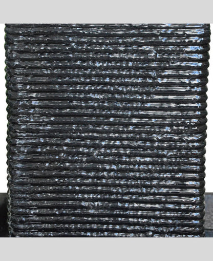 Noirra - Modern Black Layered Square LED Water Feature