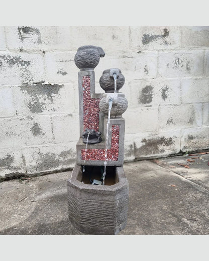 Rustic Terra - Balinese 3-Tier Bowls Water Feature