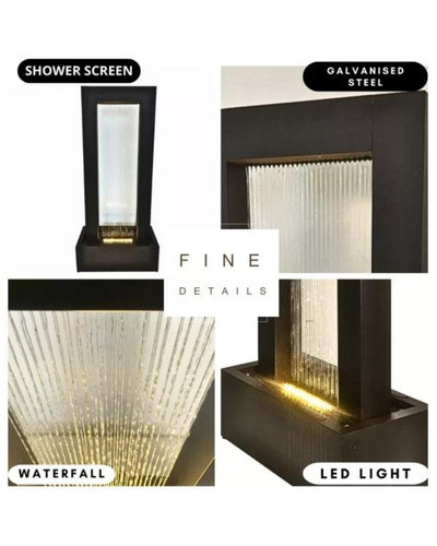 Celestia - Modern Steel Wall Water Feature Fountain