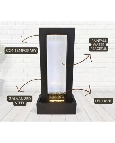Celestia - Modern Steel Wall Water Feature Fountain