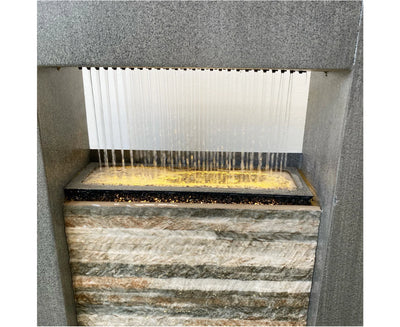 Rain Curtain Shower Modern Wall LED Light Water Feature
