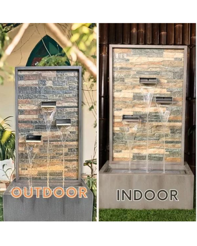 Sereno - Modern Waterfall Wall Water Feature Fountain