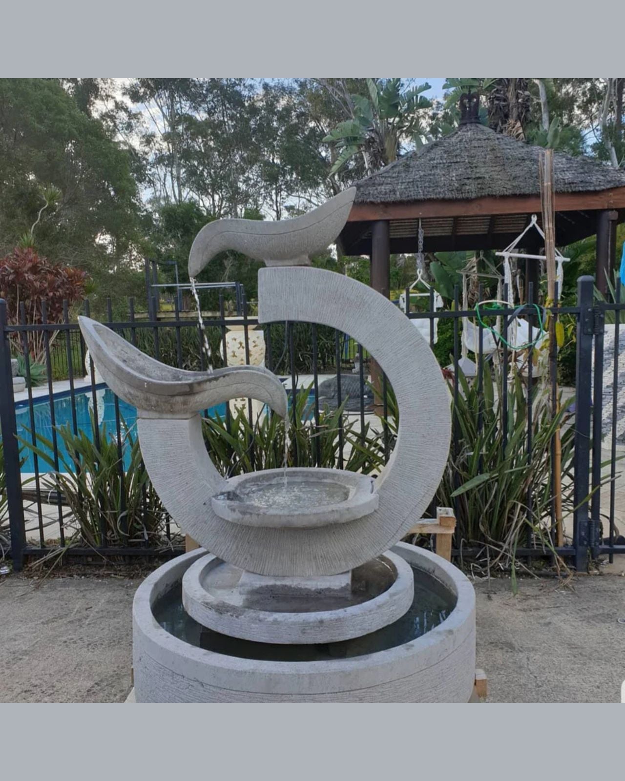 Eclipse Fountain - Balinese Crescent Ring Water Feature