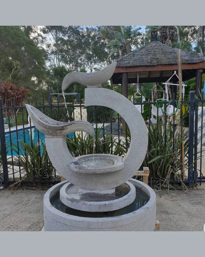 Eclipse Fountain - Balinese Crescent Ring Water Feature