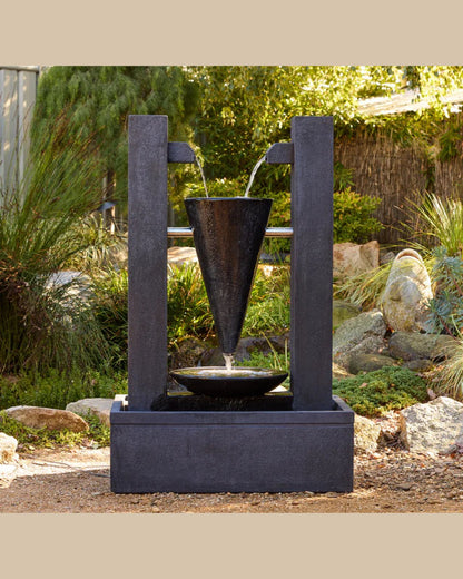 Tempest Modern Cone Art-Inspired Water Fountain