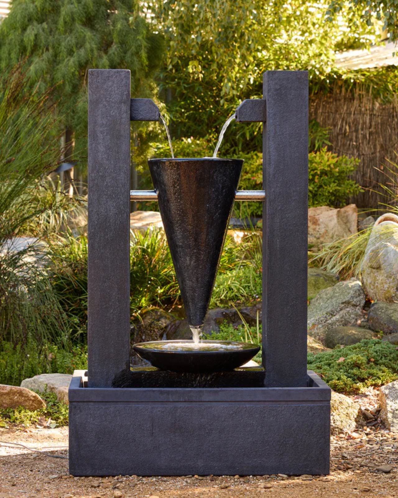 Tempest Modern Cone Art-Inspired Water Fountain