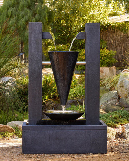 Tempest Modern Cone Art-Inspired Water Fountain