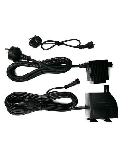 Noirra - Modern Black Layered Square LED Water Feature