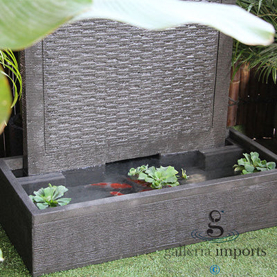 Lago - Balinese Concrete Ripple Wall Water Feature 155cm
