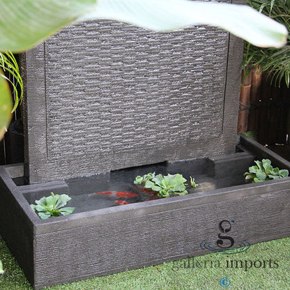 Lago - Balinese Concrete Ripple Wall Water Feature 155cm