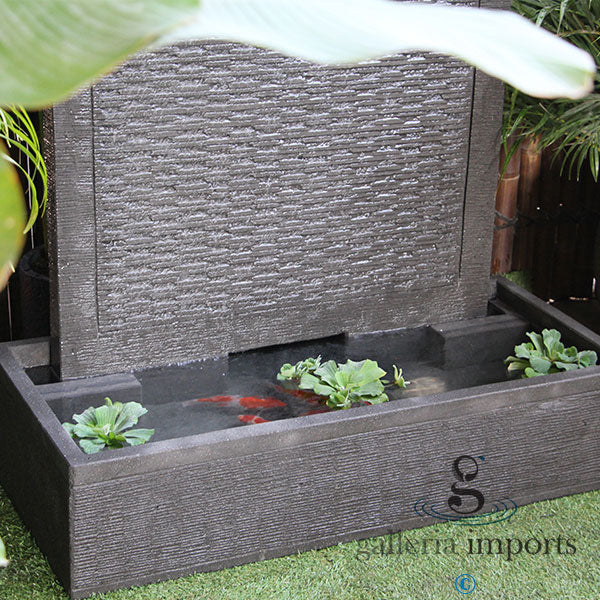 Lago - Balinese Concrete Ripple Wall Water Feature 155cm