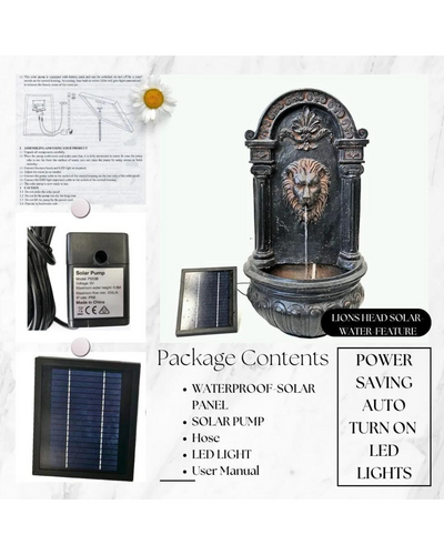 Regalroar - Lion Solar Water Fountain