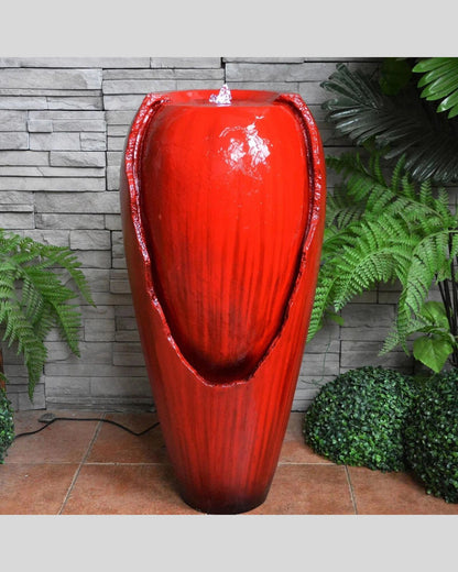 Modern Ceramic-Style Bubbling Urn LED Water Feature