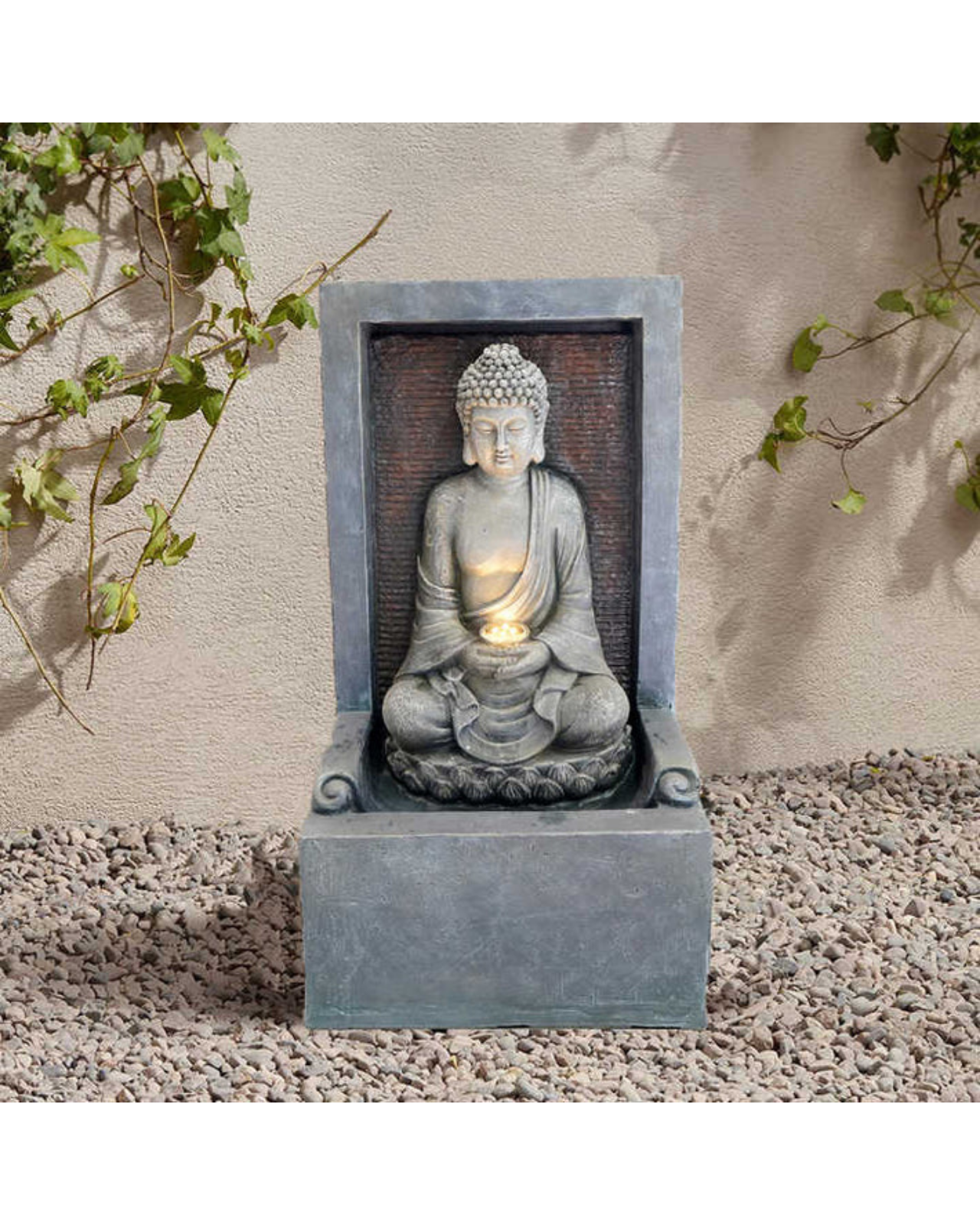 Vajra - Buddha LED Light Wall Water Feature 78cm