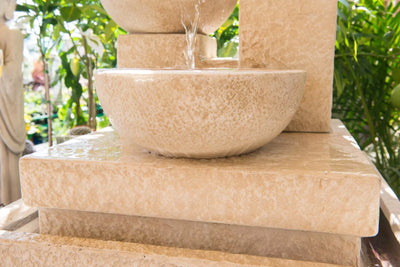 Trio Fountain- Tiered 3 Bowl Outdoor Water Feature